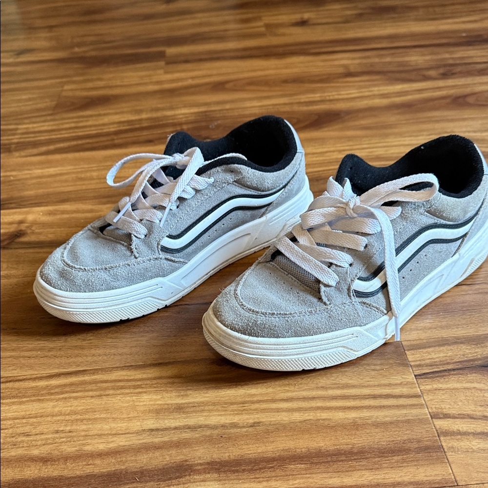 Vans Suede Gray and White Skate Shoes
